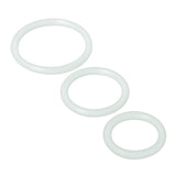 Trinity Men Silicone Cock Ring Set — 3 Sizes, Clear - TV-SP130-CLR