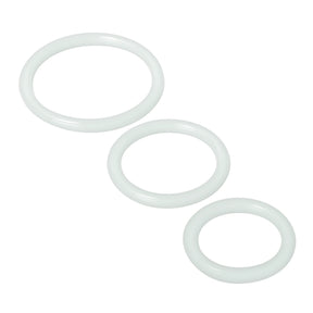 Trinity Men Silicone Cock Ring Set — 3 Sizes, Clear - TV-SP130-CLR