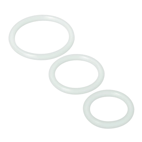 Trinity Men Silicone Cock Ring Set — 3 Sizes, Clear - TV-SP130-CLR