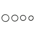 Sportsheets O-Rings Set — 4 Assorted Sizes (Black, Nitrile) - SS694-01