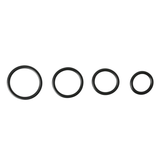 Sportsheets O-Rings Set — 4 Assorted Sizes (Black, Nitrile) - SS694-01