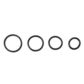 Sportsheets O-Rings Set — 4 Assorted Sizes (Black, Nitrile) - SS694-01