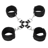 Sportsheets 5-Piece Hog Tie & Cuff Set — Black - SS325-01