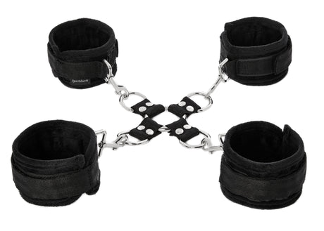 Sportsheets 5-Piece Hog Tie & Cuff Set — Black - SS325-01