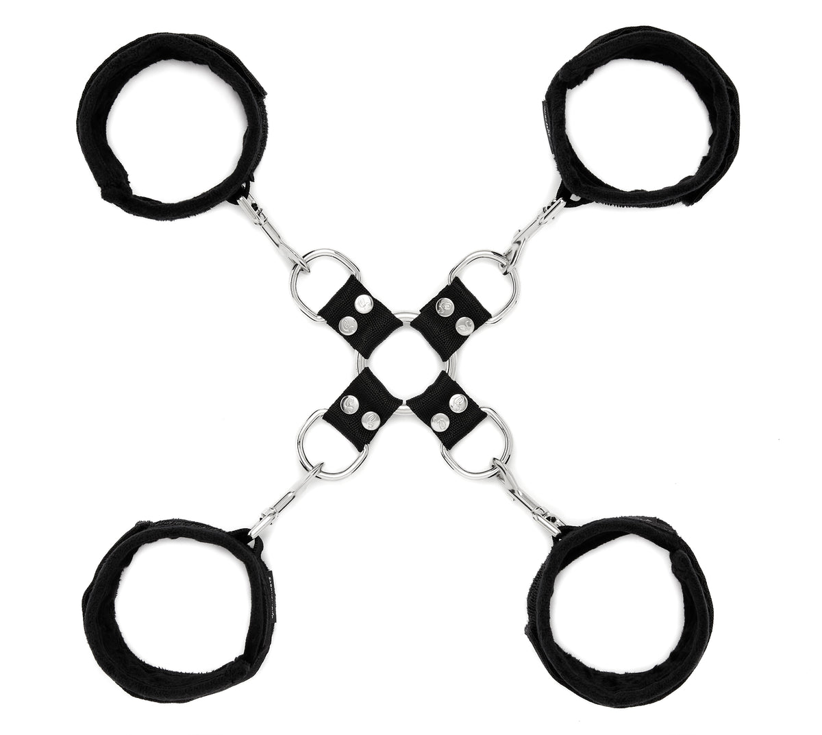 Sportsheets 5-Piece Hog Tie & Cuff Set — Black - SS325-01