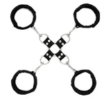 Sportsheets 5-Piece Hog Tie & Cuff Set — Black - SS325-01