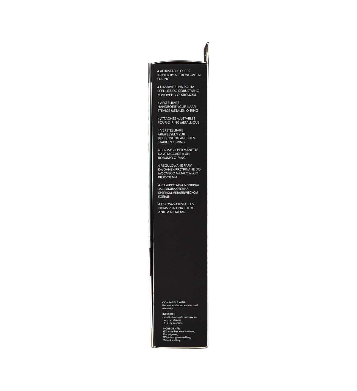 Sportsheets 5-Piece Hog Tie & Cuff Set — Black - SS325-01