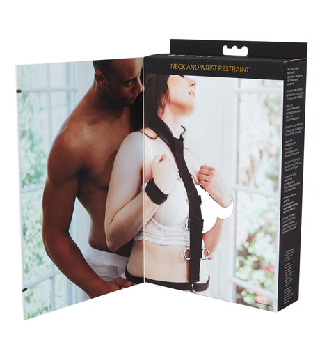 Sportsheets Neck & Wrist Restraint — Neoprene Collar & Cuffs (Black) - SS445-10