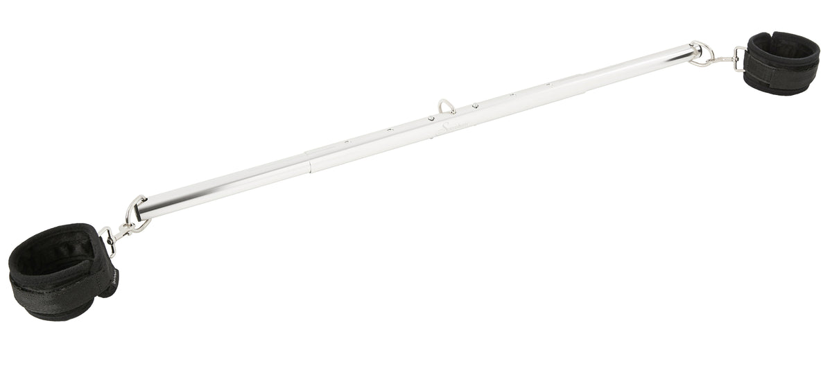 Sportsheets Expandable Spreader Bar and Cuffs – 29–37 in, Black - SS326-02