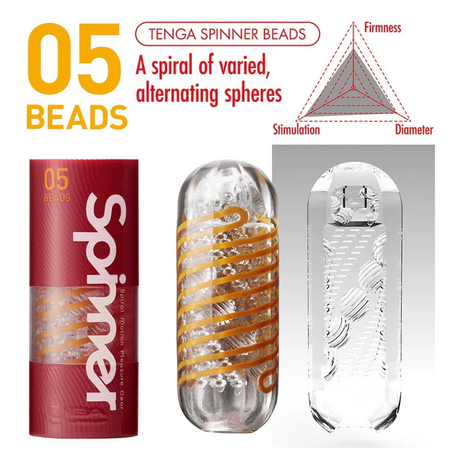 Tenga Spinner 05 Beads Masturbator, Reusable Sleeve - TN505