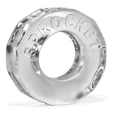 OXBALLS Sprocket FLEXtpr Cock Ring — Clear, 3" Inner - OX-AJ1043-CLR