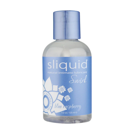 Sliquid Naturals Swirl Blue Raspberry Water-Based Lubricant, 4.2 oz - SLIQ010