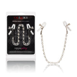 CalExotics Nipple Play Crystal Chain Adjustable Nipple Clamps - SE2617052