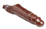 XR Brands Really Ample Penis Enhancer Sheath — Brown - SM-AE519