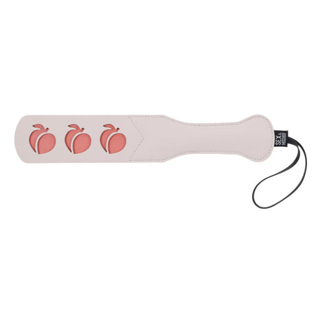 Sex & Mischief Peaches ’n CreaMe Peach Paddle — 12.5" Faux Leather - SS09966