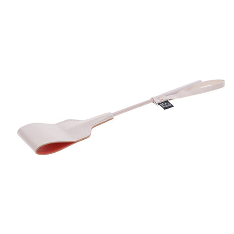 Sex & Mischief Peaches ‘n CreaMe Riding Crop, 12-inch Peach Faux Leather - SS09969