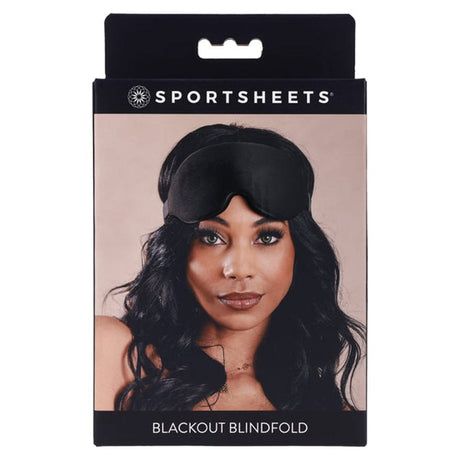 Sportsheets Blackout Blindfold — Adjustable Memory Foam, Black - SS32404