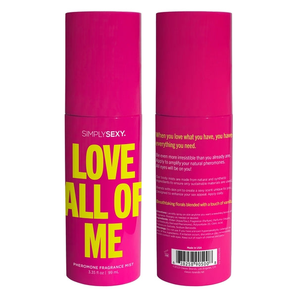 Simply Sexy Pheromone Body Mist — Love All of Me, 3.35 fl oz - SSY3003-03