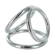 Master Series Triad Chamber Chrome-Plated Cock and Ball Ring - MS-ST385-M