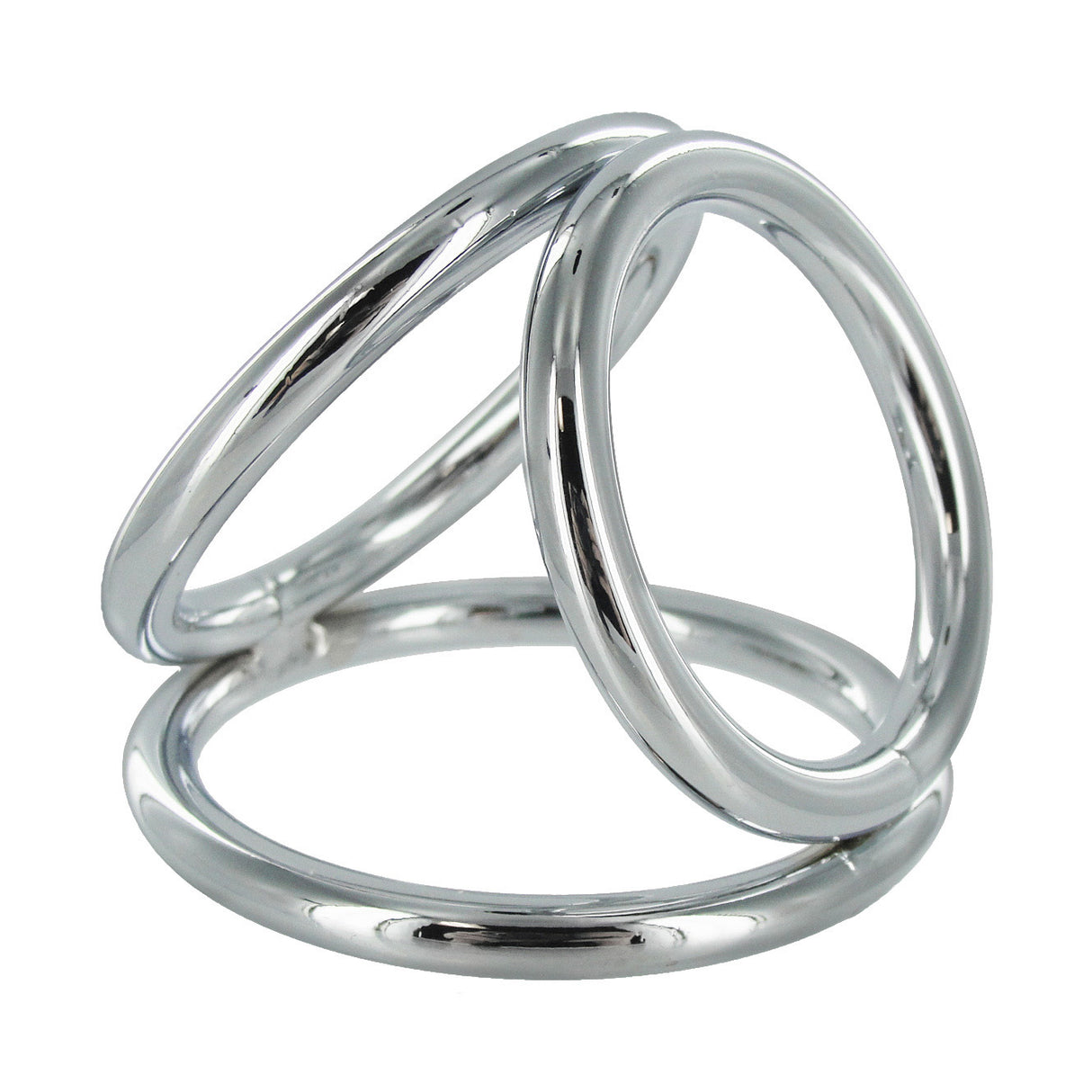 Master Series Triad Chamber Chrome-Plated Cock and Ball Ring - MS-ST385-M