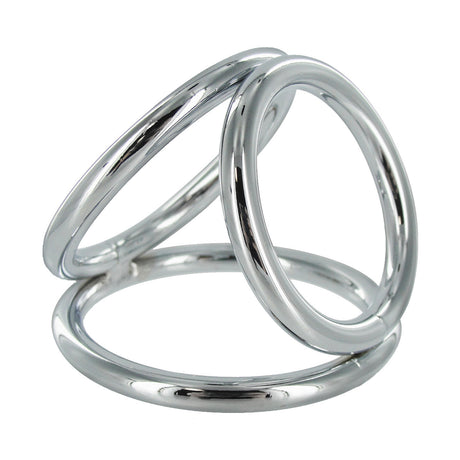 Master Series Triad Chamber Chrome-Plated Cock and Ball Ring - MS-ST385-M