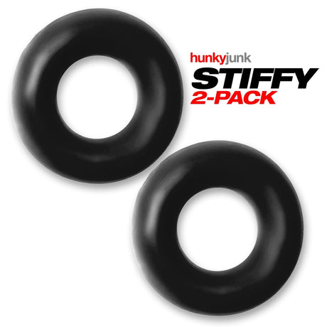 Hunkyjunk STIFFY 2-Pack Bulge Cockrings — Tar Ice - OX-HUJ126-TRIC