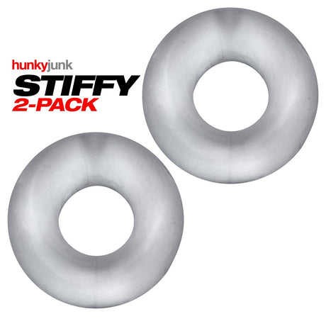 Hunkyjunk STIFFY 2-Pack Bulge Cockrings — Clear Ice - OX-HUJ126-CLIC