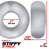 Hunkyjunk STIFFY 2-Pack Bulge Cockrings — Clear Ice - OX-HUJ126-CLIC