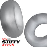 Hunkyjunk STIFFY 2-Pack Bulge Cockrings — Clear Ice - OX-HUJ126-CLIC