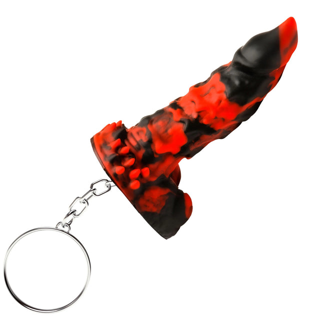 XR Brands Fire Demon Mini Dildo Keychain, Red/Black - CC-AH438