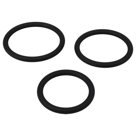 Doc Johnson Titanmen Slim C-Ring — 3-Piece Silicone Set, Black - DJ3503-11-CD