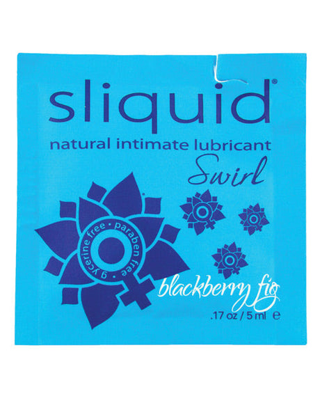 Sliquid Naturals Swirl Pillow Water-Based Lubricant — Blackberry Fig (0.17 oz) - SQ155