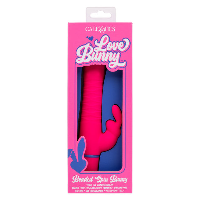 CalExotics Love Bunny Beaded Spin Vibrator — Pink - SE0619593