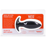 Tantus Neo Silicone Butt Plug — Black, 1.4 in x 4 in - TS561BK