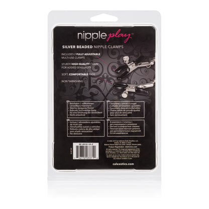 Silver Beaded Nipple Clamps by CalExotics