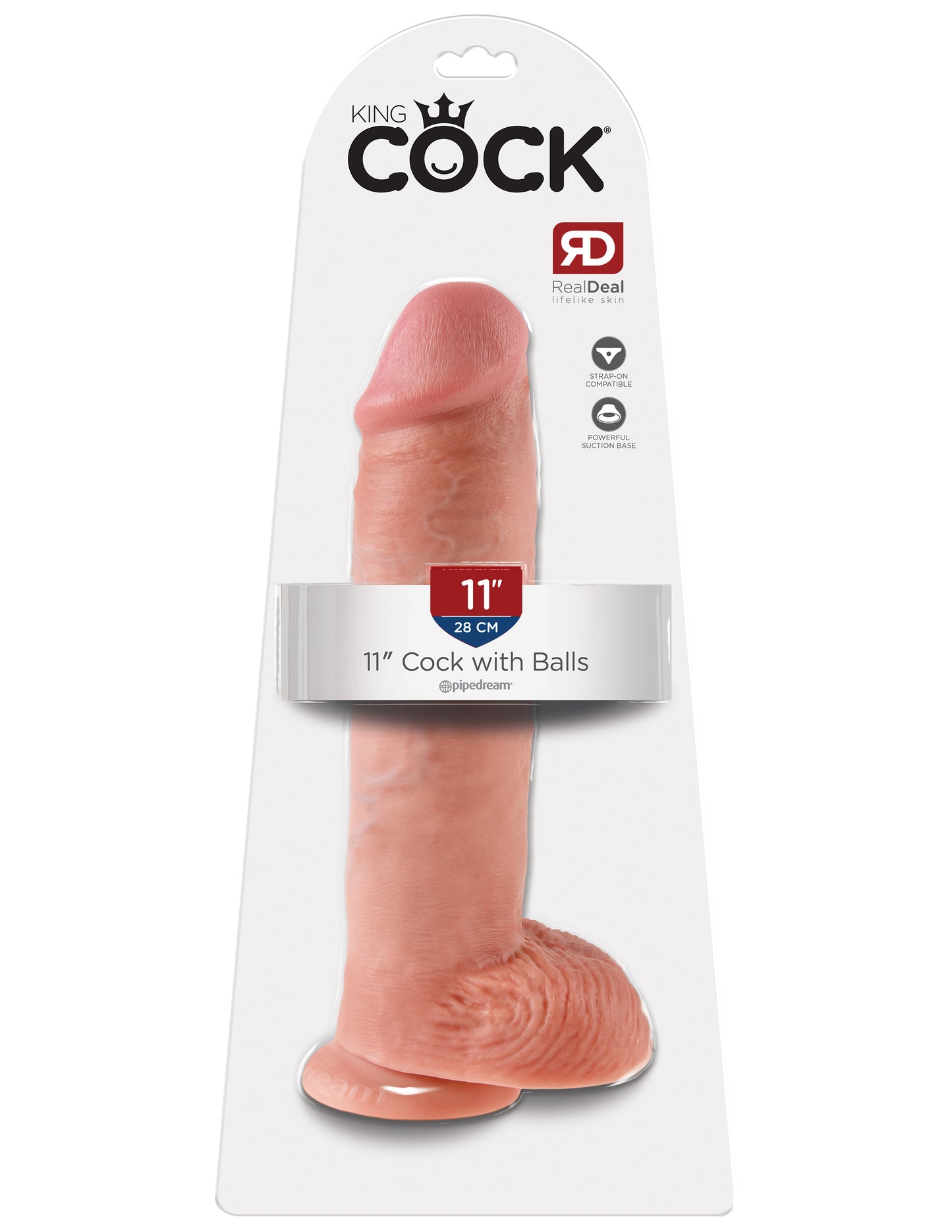 King Cock 11-Inch Cock With Balls - Flesh by Pipedream