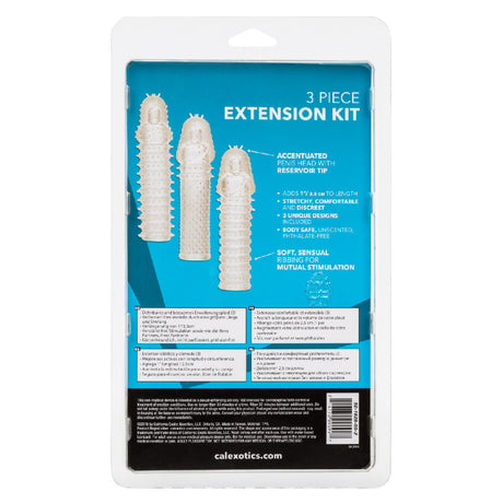 CalExotics 3-Piece Extension Sleeve Kit — Textured Enhancers - SE1625502