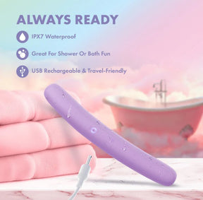 Blush Play With Me Double-Ended Silicone Vibrator — Purple - BL-22611