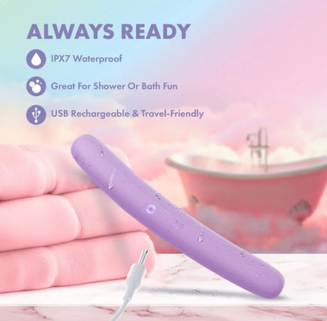 Blush Play With Me Double-Ended Silicone Vibrator — Purple - BL-22611