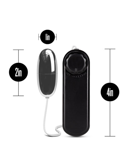 Blush B Yours Silver Power Bullet with Wired Controller — Black - BL-05506