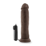 Blush Dr. Throb 9.5 Inch Vibrating Realistic Dildo with Suction Cup, Chocolate - BL-13816