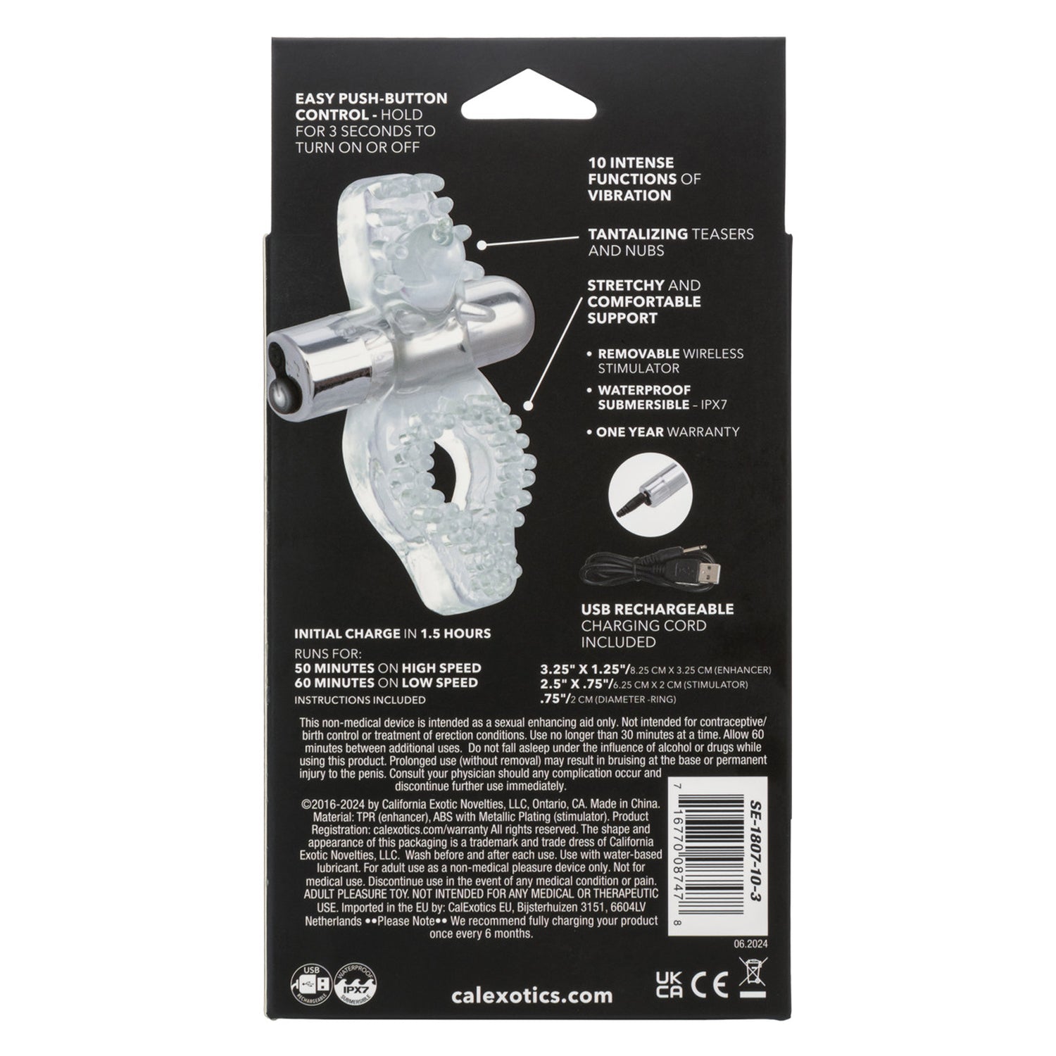 Wireless Passion Enhancer Rechargeable Clear by CalExotics