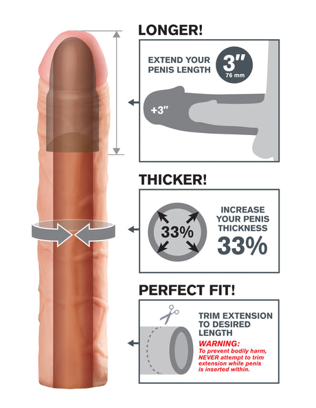Fantasy X-Tension Perfect 3-Inch Extension by Pipedream