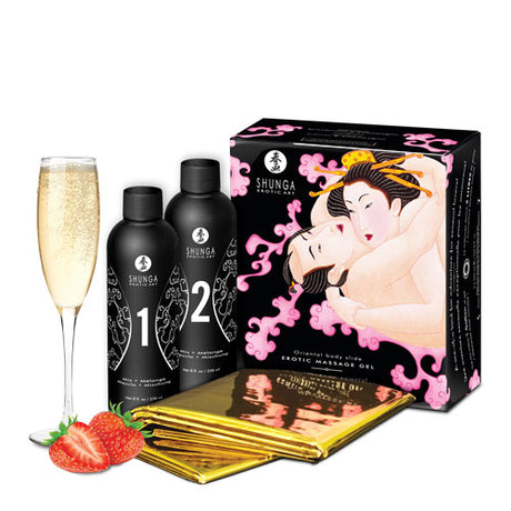 "Oriental Body - to - Body - Massage Gel -  Champagne & Strawberries SHU7700"