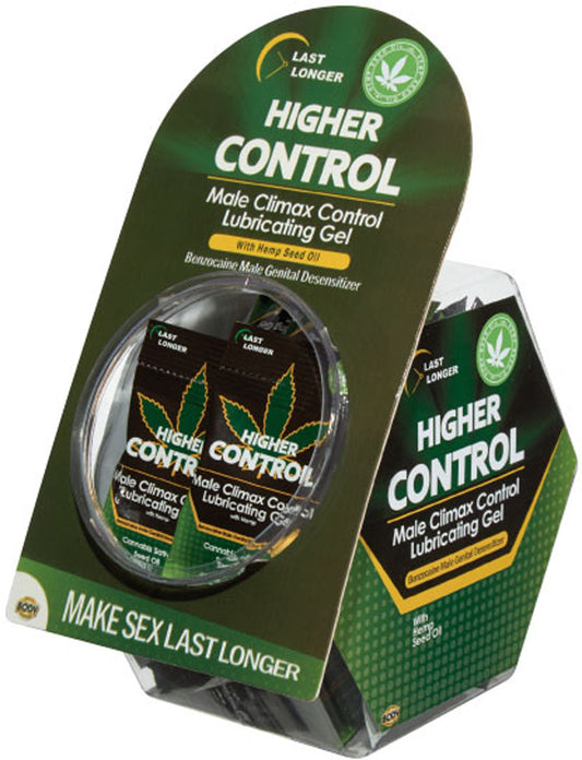 Body Action Higher Control Male Climax Control Gel with Hemp — 50 Pack - BA-HCCSPDJ