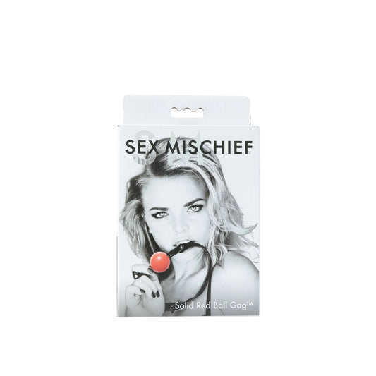 Sportsheets Solid Ball Gag — Red 2 in Ball with 26 in Strap - SS100-24
