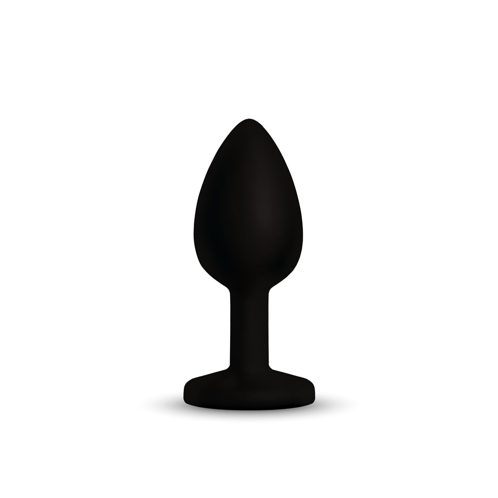 Gemma Pink Gem Black Silicone Plug - Small