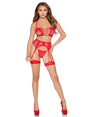 Leg Avenue After Dark 3‑Piece Bra & Panty Set — OS, Red - LA-89359REDOS