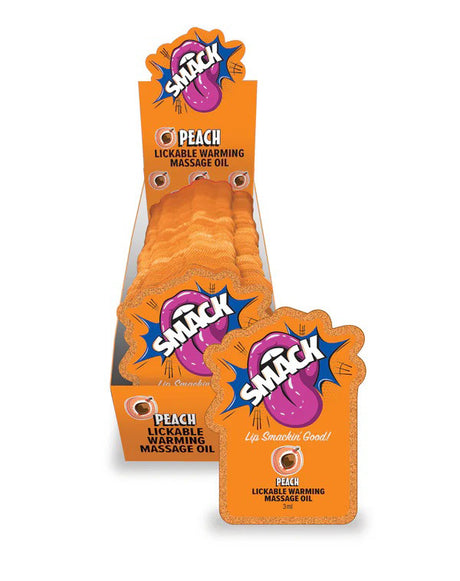 Little Genie SMACK Lickable Massage Oil, 36 × 3ml Peach Pouches - LG-BT443PD