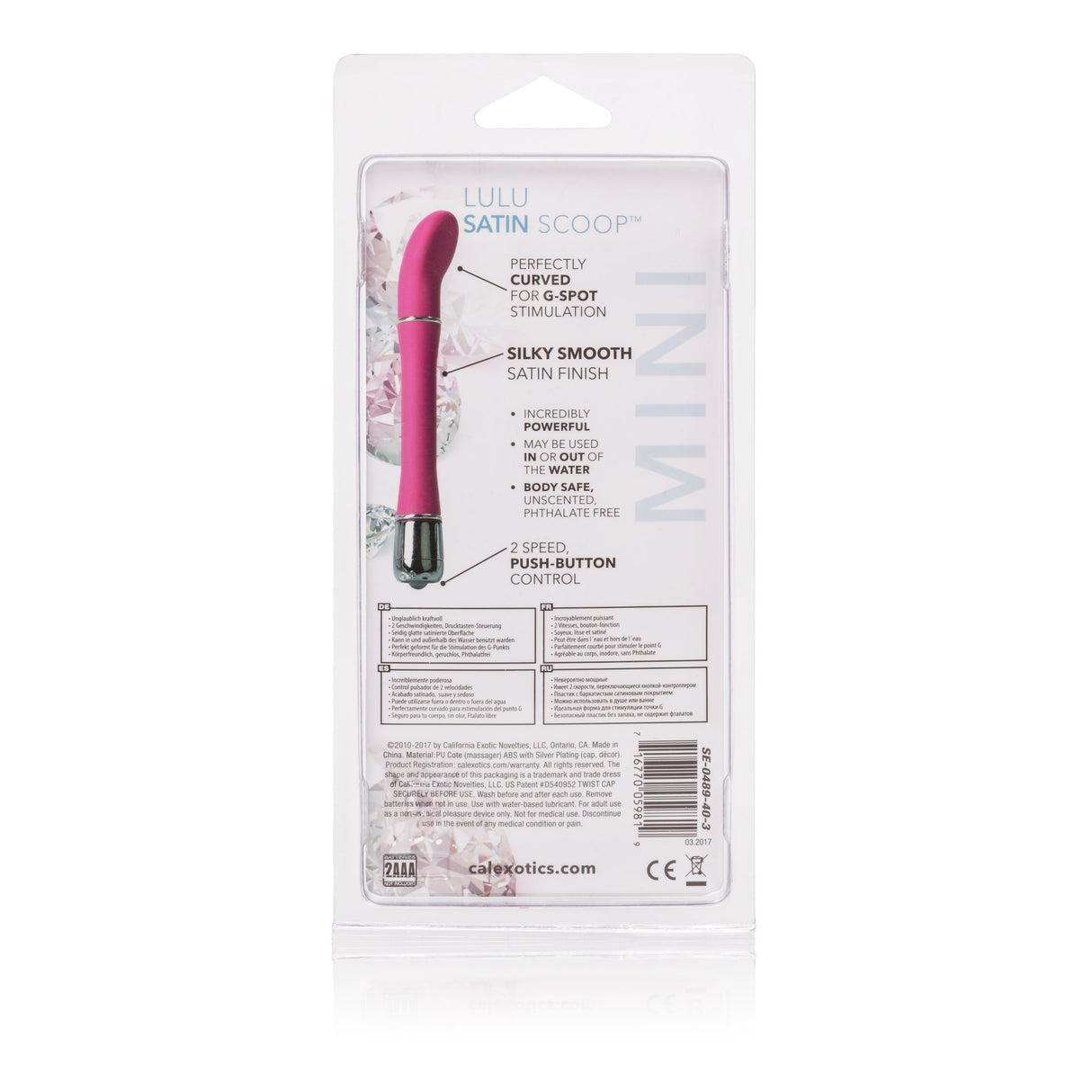 Lulu Satin Scoop Vibe - Pink by CalExotics